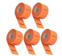 Healifty 5pcs Disposable Barber Neck Strips Neck Paper for Haircutting and Hairdressing Salon Use Orange Protective Band for Hair Styling and Dyeing