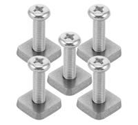 Healifty 5pcs M5 316 Stainless Steel Surfboard Fin Screws Cross Head for Paddleboard Tail Fin Replacement, Sturdy Paddle Board Accessories for Sup and Longboard Surfing