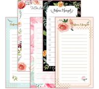 Healifty 5pcs Magnetic Notepads for Refrigerator Fridge Grocery List Magnet Pads with Tearable Memo Notes for Office and Kitchen Planning Random Style