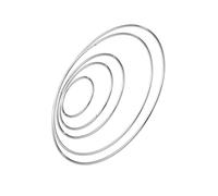 Healifty 5pcs Metal Dream Catcher Rings Round Silver Hoops for DIY Craft Accessories for Mandalas Wall Hangings Welded Design for Home Decor Projects