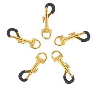 Healifty 5pcs Metal Saxophone Neck Strap Clips Spring Snap Hooks for Electronic Wind Instruments, Adjustable Length and Improved Preparation Efficiency, Suitable for Teaching
