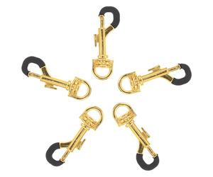 Healifty 5pcs Metal Saxophone Neck Strap Clips Spring Snap Hooks for Electronic Wind Instruments, Adjustable Length and Improved Preparation Efficiency, Suitable for Teaching