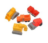 Healifty 5pcs Micro Construction Vehicle Set Engineering for Creative DIY Landscaping Sturdy Bulldozer Excavator Mixer and More Versatile Decor for Home Public Spaces and Commercial