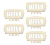 Healifty 5pcs Mini Dog Hair Clips for Small Pets 2.3cm Puppy Grooming Barrettes Beige Pet Hair Accessories for Yorkie Maltese Breed Bichon Styling
