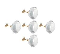Healifty 5pcs Nail Art Holder Acrylic Base Zinc Alloy False Nail Display Rack Portable Manicure Practice Stand for Beginners Home Salon Training and Artistic Presentation