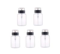 Healifty 5pcs Nail Remover Water Bottle Pump Bottles Nail Polish Remover Press Subpackage for Alcohol for Travel and Home Use
