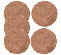 Healifty 5pcs Natural Coconut Fiber Nesting Mats for Pigeon Breeding, round Bird Nest Pads 20cm Diameter and 0.6-0.8cm Thickness, Breathable Protective Bedding for Racing Pigeons and Pet