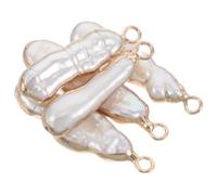 Healifty 5Pcs Natural Freshwater Pearl Charm Pendants Irregular Baroque Shape DIY Jewelry Making Accessories for Necklaces Bracelets Earrings Craft Supplies