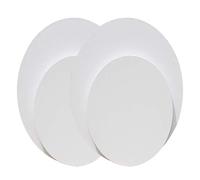 Healifty 5pcs Oval Canvas Panel Boards Stretched Artist Canvas Boards for Acrylic Painting Oil Pouring Drawing Home Decorations 24X30cm