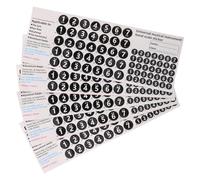 Healifty 5pcs Pan Flute Stickers Tubes Music Note Stickers for Flute Learning Instrument Wind Instrument Charts Removable Practice Decals