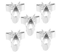 Healifty 5pcs Parrot Food Clips Bird Cage Fruit and Vegetable Holder, Copper Material, Strong Bite Force, Easy to Install Accessories for Cage Feeding