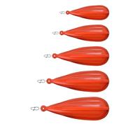 Healifty 5Pcs Professional PVC Fishing Casting Plugs Wear-resistant Outdoor Practice Baits for Beginners Soft Fishing Accessories Orange