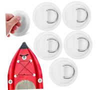 Healifty 5Pcs PVC D Ring Pads for Inflatable Boats Kayak Surfboard D-ring Patch Mounting Hooks Heavy-duty Wear-resistant Tie Equipment Secure Outdoor Camping