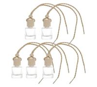 Healifty 5pcs Refillable Car Hanging Perfume Bottle Pendant Air Freshener Diffuser for Essential Oils Convenient Cylindrical Design for Switching