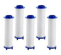 Healifty 5pcs Replaceable Shower Head Filters with High-Density Cotton Core, Detachable Professional Water Filter for Hard Water Bath, Compatible with Household Showerheads