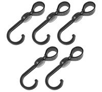 Healifty 5pcs Rotating Hanging Hooks for Strollers and Shopping Carts Multi-Functional Back Hooks for Prams Scooters Heavy-Duty Use Portable Small Buckles for Home and Outdoor Hanging
