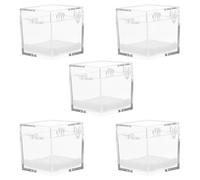 Healifty 5pcs Small Transparent Mineral Display Cases with Soft Padding Crystal Storage Boxes for Gemstone Specimens Clear Collectible Containers for Rock Collections and Scientific Study