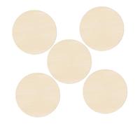 Healifty 5pcs Unfinished Wood Circles Natural Wood Boards for Crafts DIY Painting Drawing Projects Skill Development Blanks for Creative Handmade Decorations