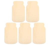 Healifty 5pcs Unfinished Wood Cutouts Mason Jar Shape DIY Wooden Slices for Crafting, Natural Wood Pieces for Arts, Festival Decoration and Creative Projects