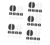 Healifty 5sets Silicone Glasses Nose Pads Slip Eyewear Grips for Enhanced Comfort Compatible with Various Frames Soft and Relaxing Nose Support Black Transparent 10pairs*5