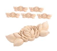 Healifty 6 Pcs Small Wood Corner Trim Appliques Unpainted Carved European Style Wooden Frame Corner Decoration for Furniture Cabinets Doors, Versatile Use with Artistic Design, Resistant