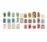 Healifty 6 Sets Vintage Floral Windowpane Scrapbook Background Paper, Mixed Decorative Album DIY Papers for Journals and Crafting, Vintage Style Diary Scrapbooking Supplies for Artistic