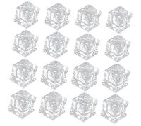 Healifty 60pcs Clear Acrylic Irregular Fake Ice Cubes Realistic Photography Props for Food Beverage Styling Diy Craft Projects and Decorative Uses