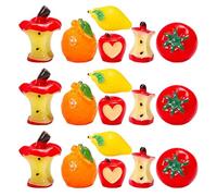 Healifty 60pcs Fruits Mini Resin Figures Mini Fake Fruit Ornaments Lifelike Resin Lemons Orange Figures for Dollhouse Fairy Garden Micro Landscaping Decoration