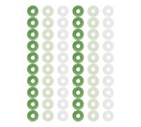 Healifty 60pcs Imitation Jade Peace Buckle Spacer Beads 10mm Green White Qing Jade for Necklace and Bracelet DIY Jewelry Making Accessories