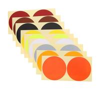 Healifty 60Pcs Large 4 Inch Round Colorful Coding Labels Stickers, Removable Self-Adhesive Circle Dot Stickers for Classroom Organization, Office Filing, and Craft Decorations