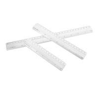 Healifty 6pcs Aluminum Precision Ruler Set with Smooth Edges for Drawing Measuring and Designing Metric Engineering Scale Tool for School Office Carpentry and Drafting
