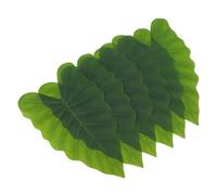 Healifty 6pcs Artificial Banana Leaf Table Mats Lifelike Tropical Snack Placemats for Hawaiian Luau Party Decorations Non Fading Faux Palm Leaves for Dining Bar Restaurant Use