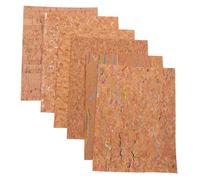 Healifty 6pcs Artificial Leather Printed Leather DIY Set Pu Material Assorted Color Good Workmanship Funny Beautiful Simple Style for Handmade Crafts