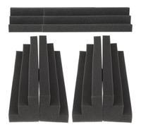 Healifty 6pcs Black Acoustic Absorption Panels Sponge Soundproof Blocks for Vocal and Control Rooms with Noise Reduction and Acoustic Treatment