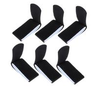 Healifty 6Pcs Black Ski Straps Skiing Board Bindings Snowboard Fixing Bands Outdoor Skis Adhesive Belt for Winter Sports Equipment and Accessories