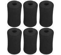 Healifty 6pcs Black Sponge Foam Roller Pads Replacement for Gym Equipment Foot Support Compact Design and Smooth Comfortable Surface Suitable for Gym Exercise Machines