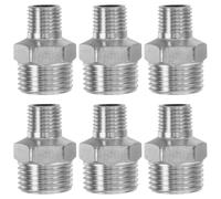 Healifty 6pcs Brass Hose Tap Connector Thread Conversion Adapter with Stainless Steel Precision Thread Junction Quick Attachment for Garden Hose and Pipe Suitable for Pneumatic Systems