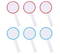 Healifty 6pcs Dry Erase Scoreboard Paddles 10x20cm Foam Whiteboard Handheld Voting Board with Blue and Red Circles for Classroom Games and Auction Use