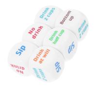 Healifty 6pcs English Six-sided Party Dice Drinking Game for Adults, Acrylic Bar and Ktv Fun Dice Set for Friends, Family Gatherings, and Bachelorette Party Entertainment