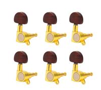 Healifty 6pcs Fully Sealed Guitar Tuning Pegs for Electric and Wooden Guitars, Oval Oval Handles, Sturdy Steel and Copper Construction, Replacement Parts for Precise String Fixing