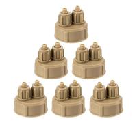 Healifty 6pcs Grey Screw Caps for DIY Co2 Reactor Bottle Caps Abs Material Sealed and Easy to Use for Drink Bottle and Carbon Dioxide DIY Reactor
