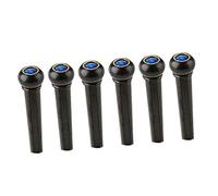 Healifty 6Pcs Guitar Bridge Pins Black with Blue Cat Eye String Peg Replacement Parts Easy Install for Folk Guitar Players Practical