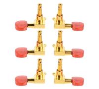 Healifty 6pcs Guitar Replacement Tuning Pegs Gold Guitar Tuners Knobs Tuning Keys Pegs Button Machine Heads Knobs Golden