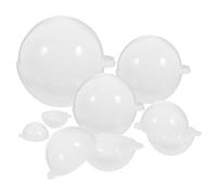 Healifty 6pcs Handicraft Ball Mold Sphere Shape Silicone Crystal Ball Making Mold White Reusable Easy Application for Workbench and Bedside Mother's Day Valentine's Day