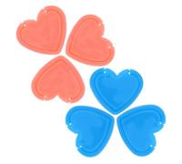 Healifty 6pcs Heart Shape Plastic Protective Cover for Copy Board and Power Switch with Sealing Cover and Easy Installation, for Light Pad Button Guard in Rhinestone Painting DIY Projects