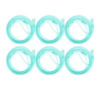 Healifty 6pcs High- Flow Nasal Oxygen Cannula Standard Connector Crush Resistant Oxygen Tubes, 1.5m