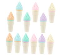 Healifty 6Pcs Ice Cream Cone Highlighters Multi-color Watercolor Markers for School and Office Use Bright Coverage Cartoon Pens for Book Marking and DIY Scrapbooking