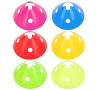Healifty 6pcs Lightweight Plastic Football Training Hurdles for Jumping and Footwork Skills Development, Creative Agility Disks for Practice Drills and Sports Athletes Random Color