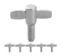 Healifty 6pcs M6 Aluminum Alloy Drum Cymbal Wing Nuts Silver for Stable Support and Reliable Stability Suitable for Drumming and Performances