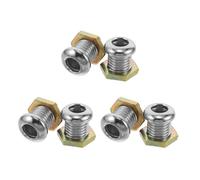 Healifty 6pcs Metal Drum Shell Grommets with Threaded Air Vents for Bass Drum for Practice Use